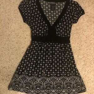 Stylish Black and White Floral Blouse